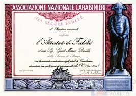 Select from premium guido barilla of the highest quality. Guido Maria Barilla Attestato Di Fedelta Associazione Nazionale Carabinieri Archivio Storico Barilla