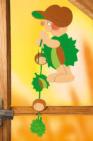 Fensterbild Kastanienmannchen Familie De Basteln Herbst Fensterbilder Basteln Basteln Herbst Winter