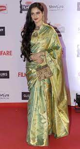 Poise And Rekha Go Hand In Hand Photo Yogen Shah Rekha Saree Saree Look Silk Saree Kanchipuram