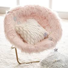 Himalayan Blush Faux Fur Hang A Round Chair Pbteen Round Chair Bean Bag Chair Butterfly Chair
