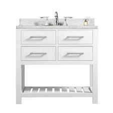 Water Creation 30 In Vanity In Carrara White With Marble Vanity Top In Carrara White Madalyn Bathroom Sink Vanity Bathroom Vanity Single Sink Bathroom Vanity