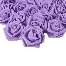 Fake purple flowers near me. Rose Flower Heads 100 Pack Artificial Roses Perfect Wedding Decorations Baby Showers Crafts Purple 3 X 1 25 X 3 Inches Target