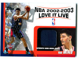 Lot of unopened basketball packs unopened basketball cards sealed nba. Yao Ming Topps Nba 2002 2004 Love It Live Llr Ym Jersey Card