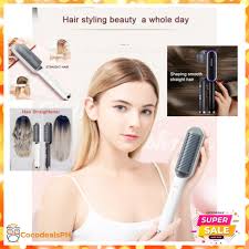 This hot air brush has the features to curl, straighten, and dry your hair effortlessly. Best 2020 High Quality Professional Electric Hair Straightener Asl 909 Brush Heated Comb Straightening Combs Men Beard Hair Straight Curly Styling Tool For Men And Women Lazada Ph