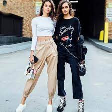 2019 2018 Spring Army Military Cargo Pants Women Black High Waist Pants Winter Casual Cotton Office Long Trousers F Womens Camo Fashion Fashion Fashion Outfits