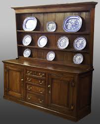 antique oak dresser, antique plate rack