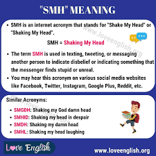 Smh Meaning What Does Smh Mean How To Use It In Texting Love English