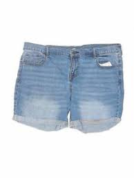 details about old navy women blue denim shorts 18 plus