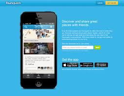 Foursquare Mobile App Download Page Website To App App Promotion Four Square