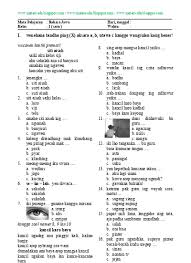 Lengkap 50 contoh soal uas bahasa jawa kelas 4 sd dan. Soal Bahasa Jawa Sd Mi Mid Semester Gasal Bahasa Jawa Kelas I
