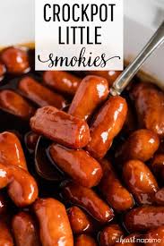 4 Ingredient Crockpot Little Smokies Recipe I Heart Naptime Recipe Party Food Appetizers Smokies Recipe Crockpot Little Smokies