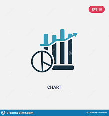 two color chart vector icon from smart house concept