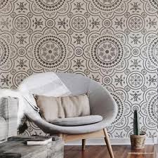 Moroccan Scallops Wall Stencil In 2020 Stencils Wall Stencil Furniture Tile Stencil