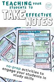 Teaching Effective Note Taking In 2020 Study Skills Teaching Study Skills Study Skills Worksheets