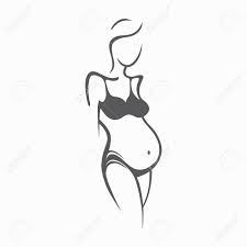 Lineares Schones Schwangeres Madchen In Der Dunklen Kleidung Zeichnend Geburt Eines Kindes Vector Grafische Illustration Zeichnen Sie Schwarzweiss Schattenbild Fur Design Lizenzfrei Nutzbare Vektorgrafiken Clip Arts Illustrationen Image 85483288