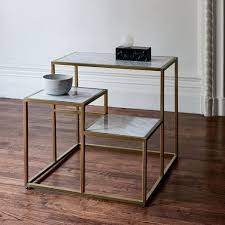 West elm terrace coffee table. Cityscape Side Table In 2021 Marble Tables Living Room Furniture Marble Side Tables