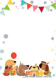 Free Printable Delighted Dogs Invitation Templates Free Birthday Invitations Free Birthday Invitation Templates Dog Birthday Invitations
