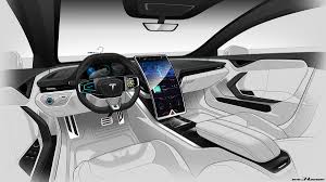 Tesla model x 2017 car for city car driving simulator. Insideevs On Twitter Check Out This Wild Tesla Model S Interior Render With Curvy Screen Https T Co R1a0hyyxya