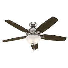 Hunter Heathrow 52 Inch Brushed Nickle Indoor Ceiling Fan Brushed Nickel Ceiling Fan Ceiling Fan Ceiling Fan With Light