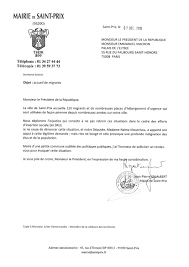 Lettre Ouverte Au President De La Republique Bienvenue Sur Le Site De La Ville De Saint Prix