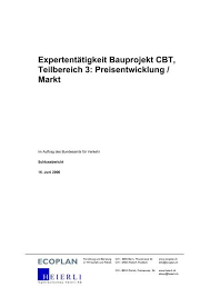 Maybe you would like to learn more about one of these? Expertentatigkeit Bauprojekt Cbt Teilbereich 3 Ecoplan