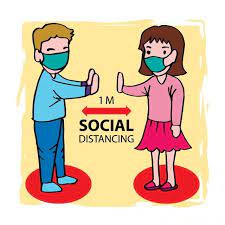 Social Distancing Cartoon Of Man And Woman Keep Distance Man Clipart Away Bacteria Png And Vector With Transparent Background For Free Download Kartun Ilustrasi Adobe Illustrator