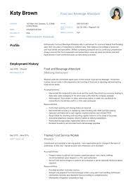 The above resumes can be used for fields as: 22 Food And Beverage Attendant Resume Examples Word Pdf 2020
