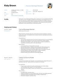 Food service worker resume example ✓ complete guide ✓ create a perfect resume in 5 minutes using our resume examples & templates. 22 Food Beverage Attendant Resume Samples Free
