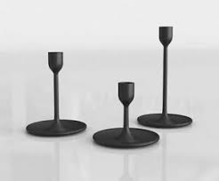 Fat chicken decorative candles sitting in glass candle holder for home, paraffin wax candle. Ikea Fulltalig Candlestick Candle Holder Metal Black Set Of 3 New In Box Ebay