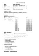 Phone number and email are essential. Simple Cv Curriculum Vitae Template For Secondary School Students Teaching Resources