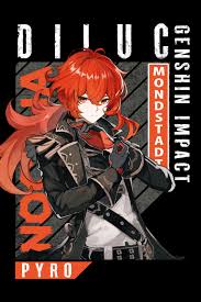 Diluc Genshin Impact Characters Anime Manga Art Poster In 2020 Anime Anime Guys Impact