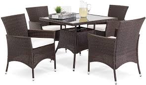 0 out of 5 stars, based on 0 reviews current price $202.33 $ 202. Brown Wicker Beige Cushion Oakville Furniture 61205 5 Piece Patio Set Square Glass Top Dining Table With Standard Umbrella Hole 4 Outdoor Chairs Patio Furniture Accessories Patio Lawn Garden Sailingschool Pl