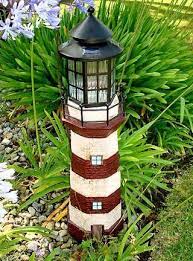 Lighthouse solar led light garden outdoor rotating beam sensor beacon lamp us. 84 99 Decorative Garden Solar Powered Large Lighthouse Fiberglass Solar Light Red Ivory Http Solar Lights Garden Solar Landscape Lighting Solar Garden