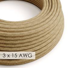 Patented simpull technology for easier pulling Extension Cord Round Jute Rn06 15 3 Awg