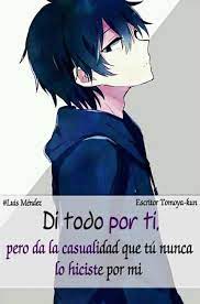 Ver más ideas sobre frases tristes, frases de dolor, frases emocionales. Animes Frases Sad Facebook