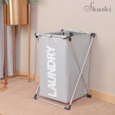 Shushi X Frame Foldable Laundry Basket Oxford Waterproof Bathroom Dirty Clothes Basket Collapsible High Capacity Laundry Hamper Dirty Clothes Basket Laundry Basketclothes Basket Aliexpress