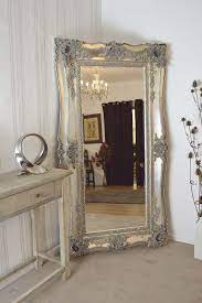Large ornate silver wall mirror. Large Silver Ornate Wall Mirror Living Room Mirrors Large Wall Mirror Mirror Wall Living Room