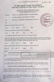 The Final Divorce Papers Of Prince Charles Prince Of Wales And His Divorce Divorce Papers Prince Of Wales