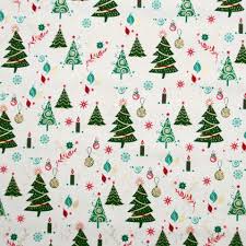 Tissu Coton De Noel Chrismas Tree Tissu De Noel Tissu Coton Noel