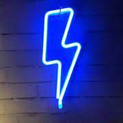 Blue Neon Lightning Bolt Blue Neon Lights Light Blue Aesthetic Blue Aesthetic Dark