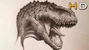 Set of dinosaurs, extinct ancient animals, isolated characters on white watercolor set of hand drawn realistic dinosaurs. How To Draw A Realistic Dinosaur With Pencil Step By Step Timelapse Youtube