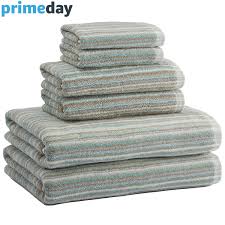 Choose from contactless same day delivery, drive up and more. Truly Lou 100 Cotton 6 Piece Striped Bath Towel Set Ultra Soft Absorbent Oversized