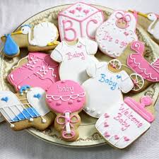 Serve up some cute baby shower cookies! Custom Designer Baby Shower Cookies
