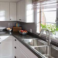 Most granite counters are polished to a glossy sheen, but you can also ask for a honed finish, which is much less shiny and more of a matte sheen. How To Install Laminate Countertops Lowe S