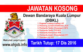 Menara dbkl 1, jalan raja laut. Jawatan Kosong Dewan Bandaraya Kuala Lumpur Dbkl 17 Disember 2016 Jawatan Kosong Kerajaan Swasta Terkini Malaysia 2021 2022