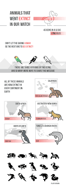 This Extinct Animals Icons Project Is But A Salute To All The Conservation Efforts Of So Many People And Con Extinct Animals Animal Projects Animal Infographic