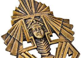 Check spelling or type a new query. Striking Single C 1930 S American Art Deco Style Ornamental Cast Iron Egyptian Revival Figural Andiron Ornament