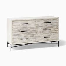 Kirei/gloss white laminate/fsc maple plywood specifications: Wood Tiled 6 Drawer Dresser