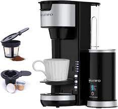 Krups kp123b31 nescafe dolce gusto mini me capsule coffee maker key features Floor Price Litifo Single Serve Coffee Maker With Milk Frother 6 In 1 Coffee Machine For Tea K Cup Pods Ground Coffee Compact Cappuccino Machine And Latte Maker Combo Black Kitchen