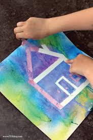 Spray Bottle Painting Get The Kids Outside With This Fun Painting And Tape Bottle Painting Painting Crafts Art Activities For Kids